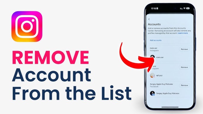 How to remove Instagram account